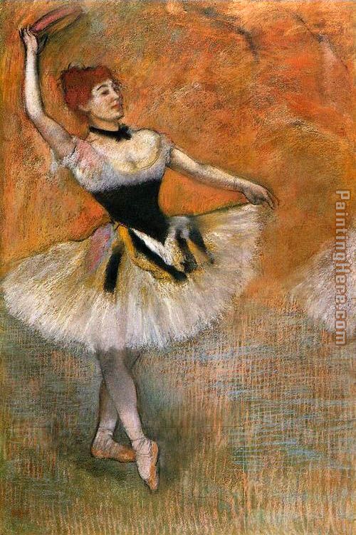 Dancer with a tambourine painting - Edgar Degas Dancer with a tambourine art painting